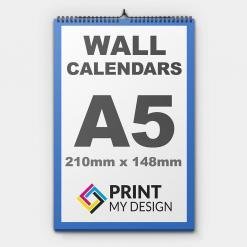 Print my design Wiro binding silver calendar A5 vertical wall calendar Silk Coated A5 calendar Custom wall premium calendars