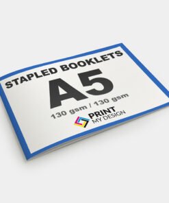 A5 Stapled Booklets - Short Edge: 130gsm / Cover: 130gsm