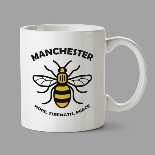 Personalised Mugs Manchester - Hope - Strength - Peace